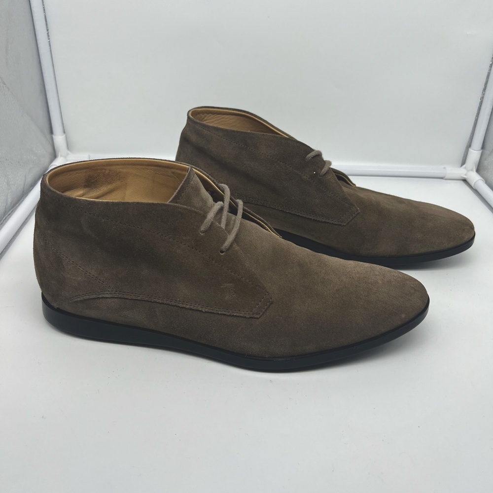 TOD'S Tan Brown Rich Suede Chukkas Desert Boots sz 7 Men's